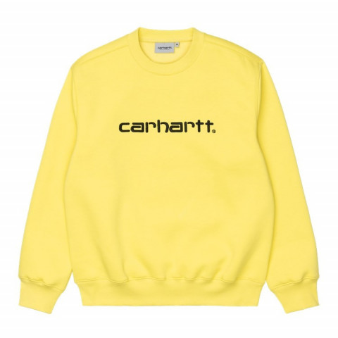 Sweat CARHARTT jaune ou gris col rond pour Homme référence I029417, E-shop CLOANE, magasin de vêtements de marques a Vannes