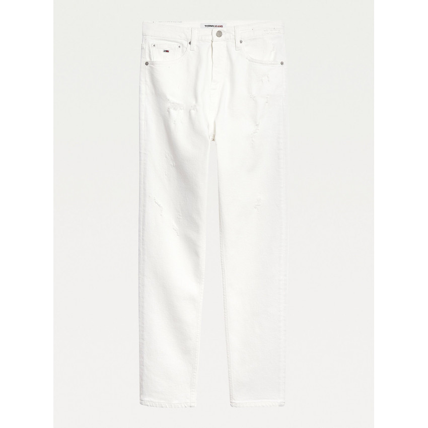 Jeans femme blanc TOMMY JEANS modèle izzy taille haute référence DW0DW09877