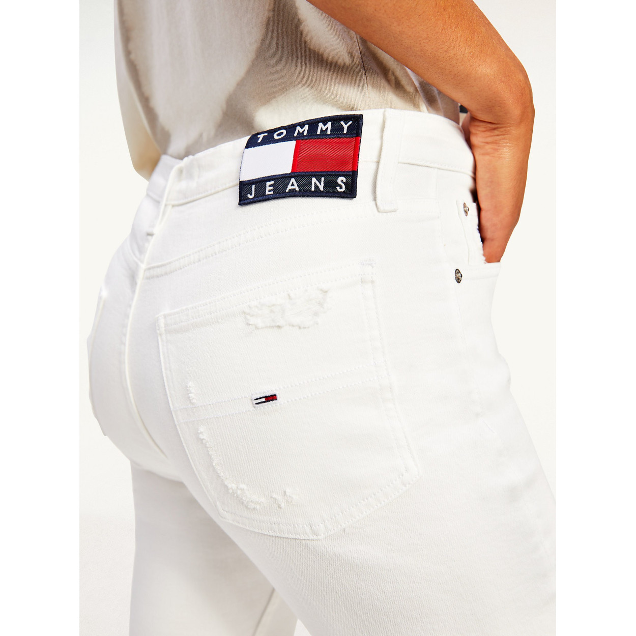 Jeans femme Blanc taille haute - TOMMY JEANS | E-shop CLOANE