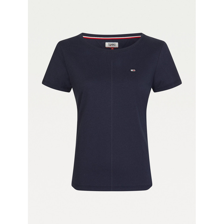 T-shirt femme Tommy Jeans bleu marine manches courtes référence DW0DW06901 chez Cloane