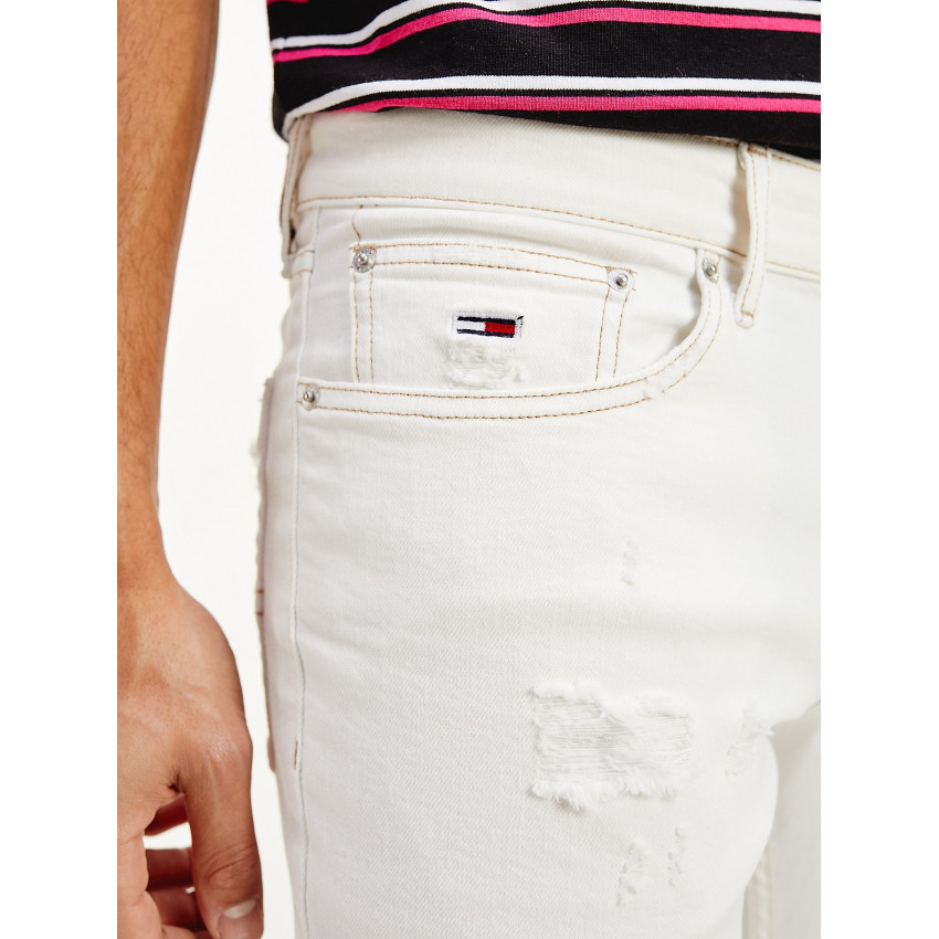 Jeans Homme Blanc déchiré TOMMY JEANS référence DM0DM09889 sur la boutique en ligne CLOANE