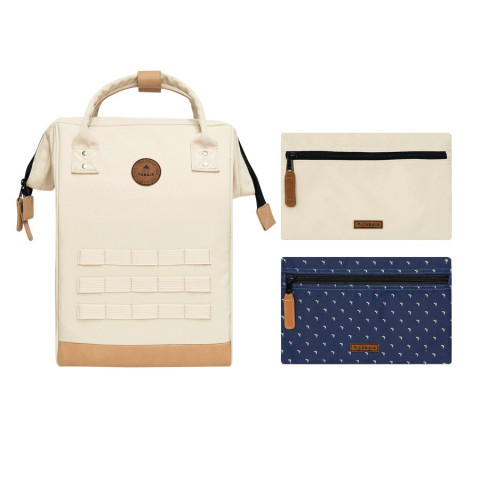 Sac à dos beige CABAIA matière toile nylon 2 poches interchangeables pc13'' référence CAPTOWN E-Shop CLOANE