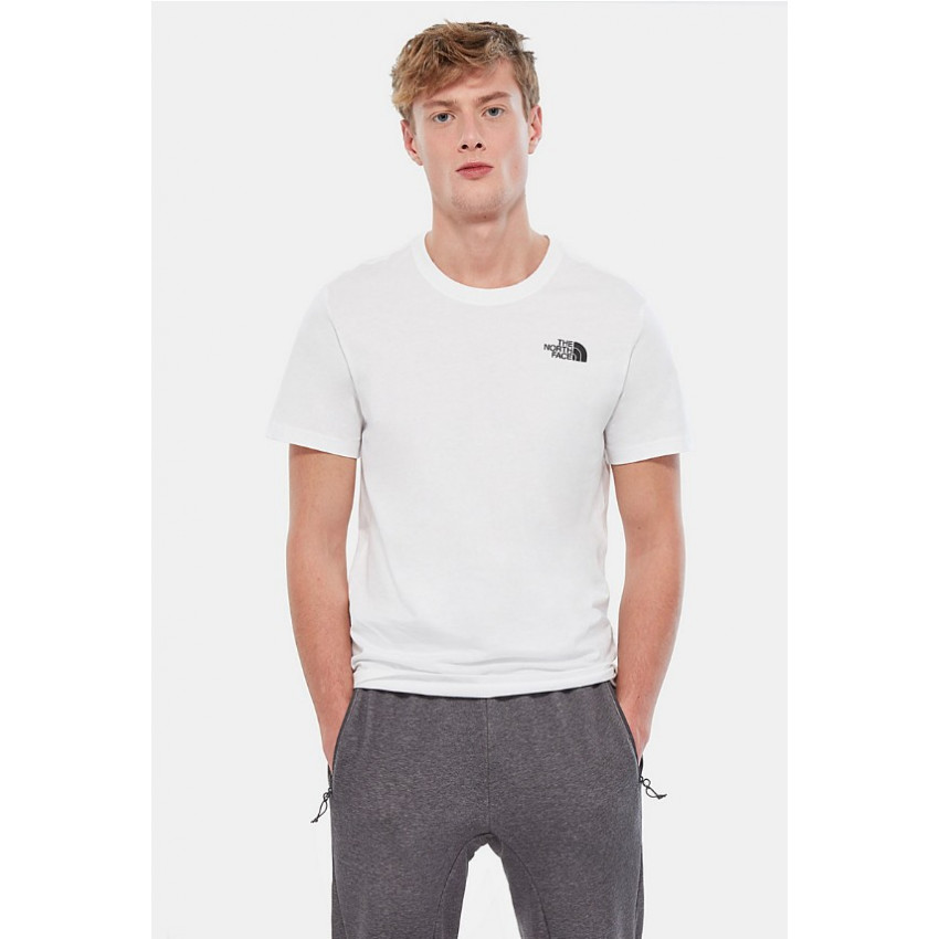 Tee-shirt homme blanc THE NORTH FACE matière coton coupe droite logo poitrine et dans le dos référence: 2TX 2FN4 V34 OGZ E-Shop 