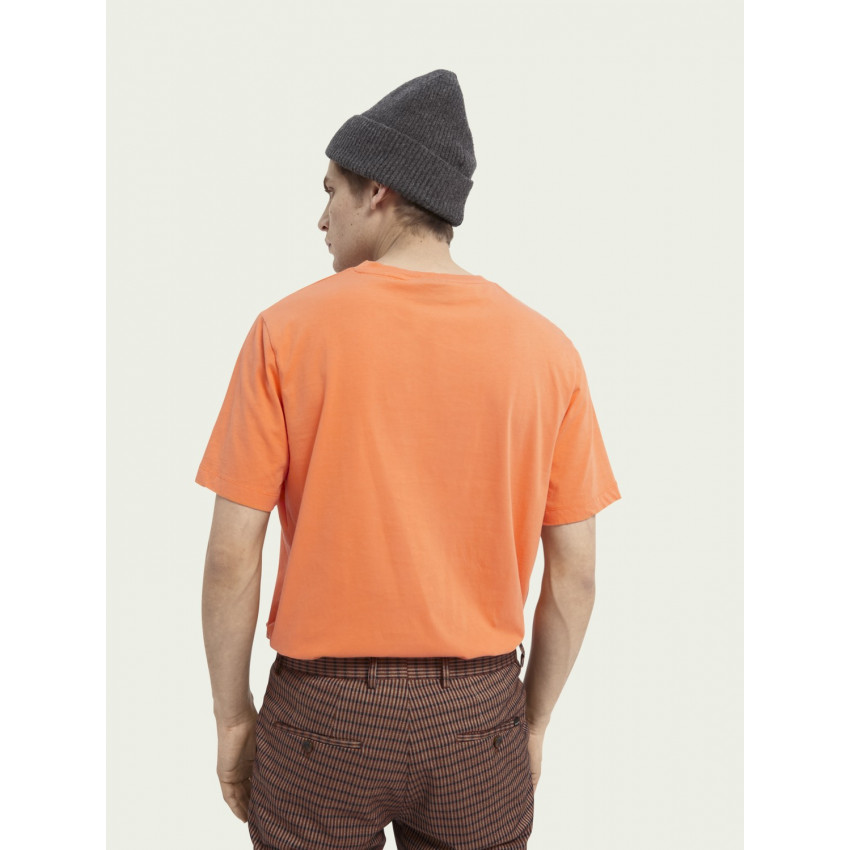 Tee-shirt homme orange SCOTCH AND SODA matière coton coupe classique référence 160845 2747 E-Boutique CLOANE
