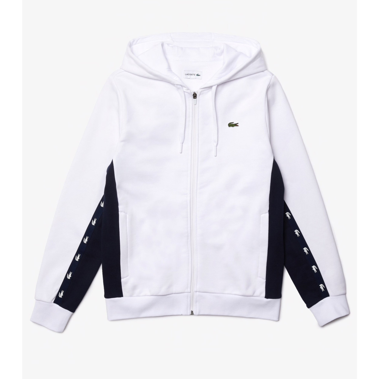 Sweat Veste Blanche Lacoste Lacoste Veste Blanche Homme Homme