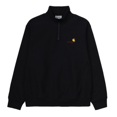 Sweat Demi-Zip CARHARTT WIP American Script Noir | Cloane Vannes