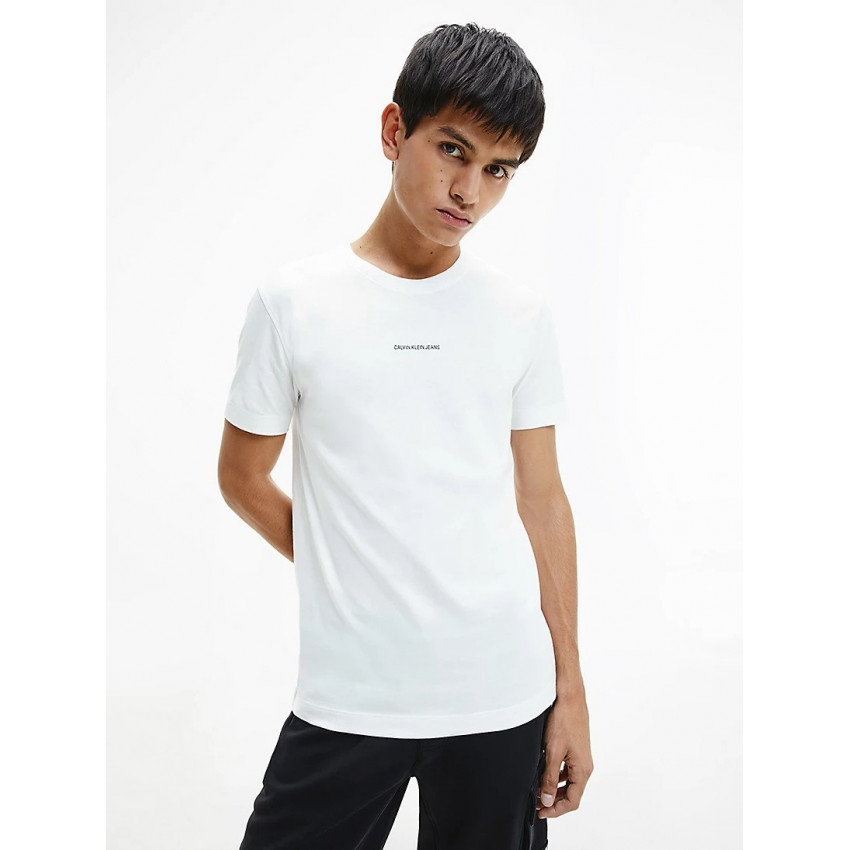 T-Shirt CALVIN KLEIN Homme MICRO Blanc J30J318067 | Cloane Vannes