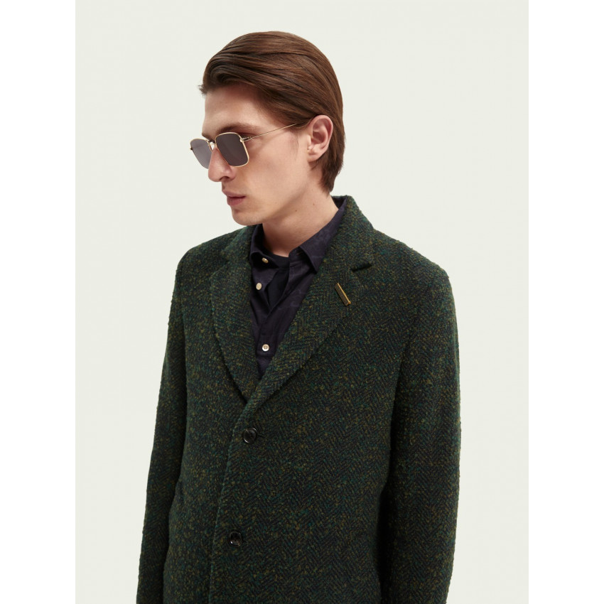 MANTEAU SCOTCH AND SODA HOMME SINGLE-BREASTED Vert 163276 | Cloane Vannes