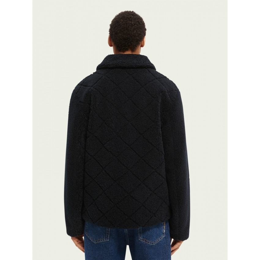 Veste SCOTCH AND SODA Sherpa Homme QUILTED Bleu Nuit 163282 | Cloane Vannes