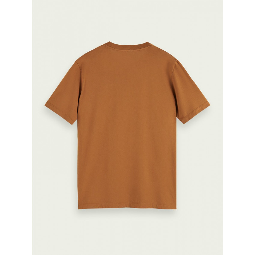 T-Shirt SCOTCH AND SODA Homme ORGANIC Camel 162367 | Cloane Vannes
