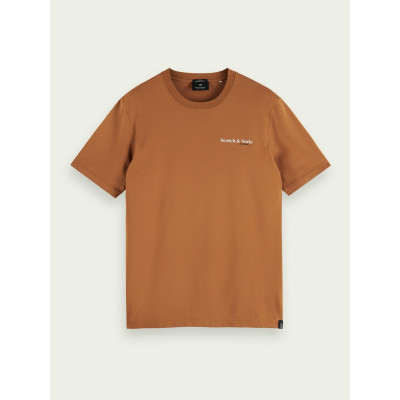 T-Shirt SCOTCH AND SODA Homme ORGANIC Camel 162367 | Cloane Vannes