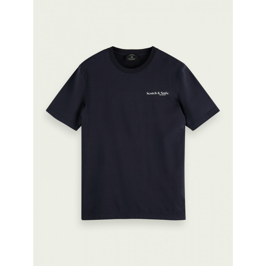 T-Shirt SCOTCH AND SODA Homme ORGANIC Bleu Marine 162367 | Cloane VANNES