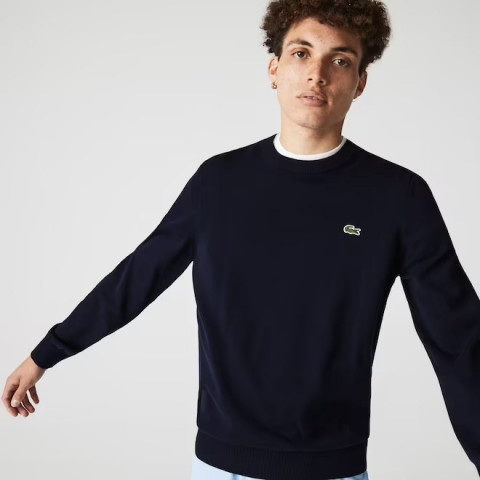 Pull Lacoste Homme Coton bio Noir ou Bleu marine ou Vert ou Gris AH1985 | Cloane Vannes
