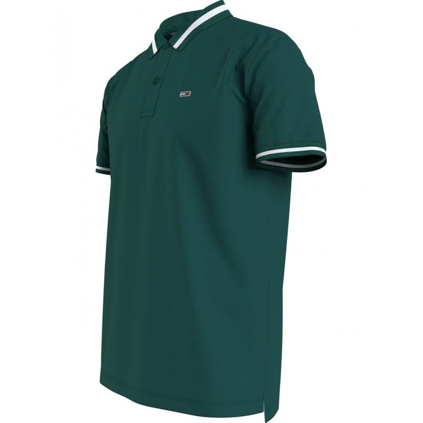 Polo Tommy Hilfiger Homme TIPPED STRETCH Vert DM0DM12220 | Cloane Vannes