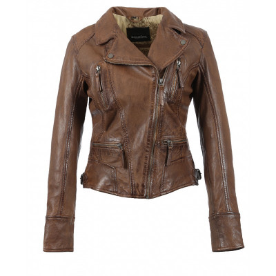 Blouson en Cuir OAKWOOD Femme CAMERA 60861 | Cloane Vannes