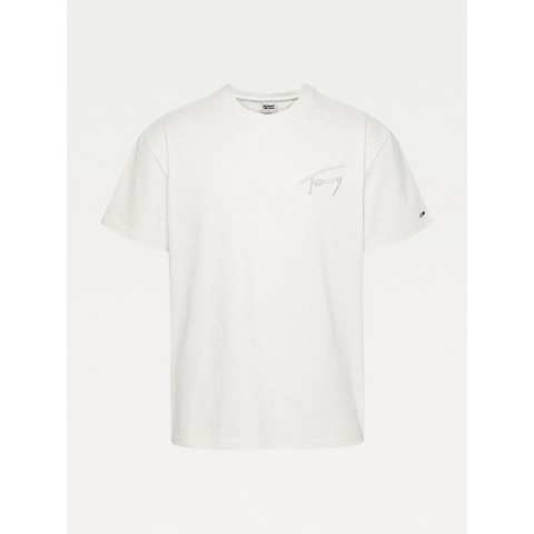 T-Shirt Tommy Jeans Homme SIGNATURE Blanc dm0dm12419 | Cloane Vannes