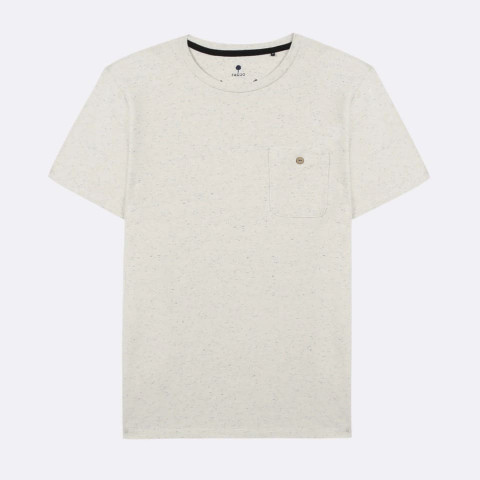 T-Shirt Faguo Homme OLONNE NEPS Ecru s18ts0102 | Cloane Vannes