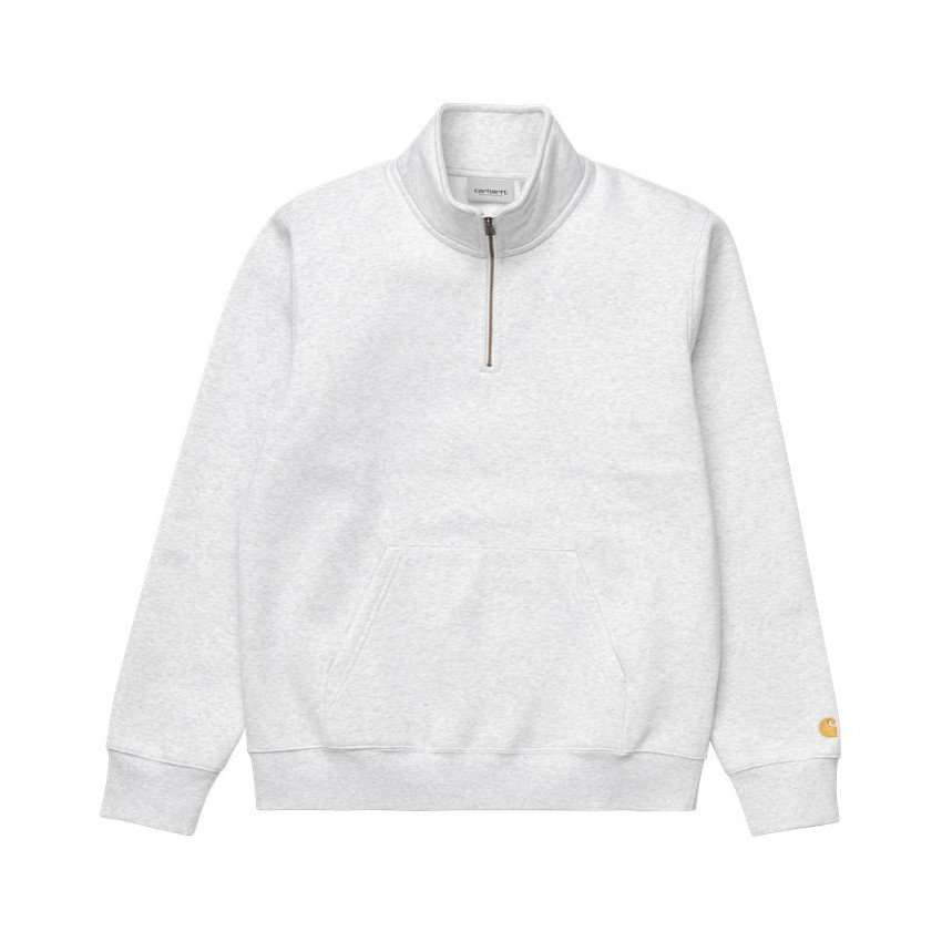 Sweat Demi-Zip Carhartt Homme CHASE Noir ou Gris I027038 | Cloane Vannes
