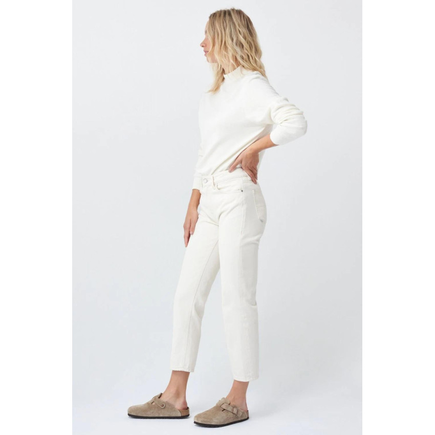 Jeans Salsa Femme True Cropped Blanc 126114 | Cloane Vannes
