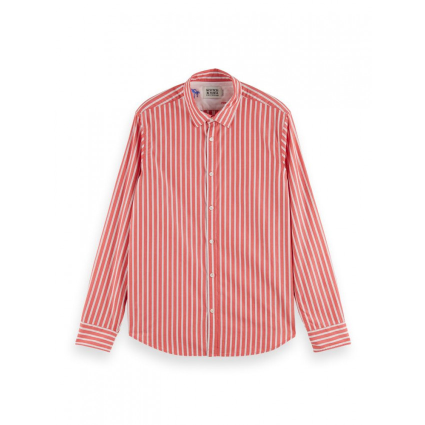 Chemise à rayures scotch & soda Homme Rouge 166578 | Cloane vannes