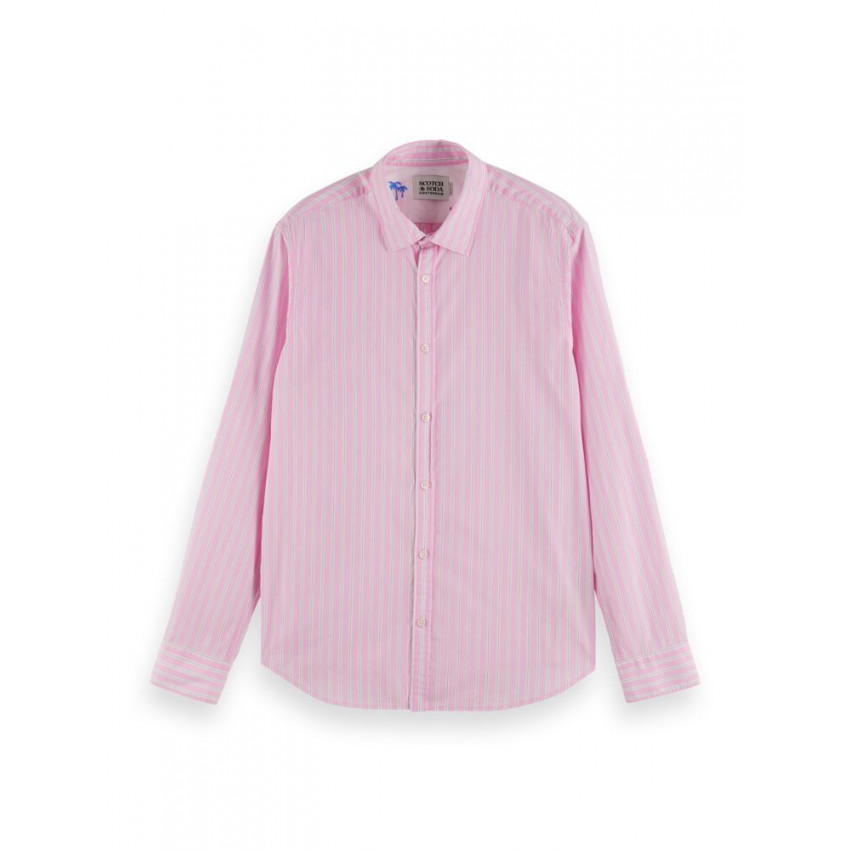 Chemise à Rayures Scotch & Soda Homme Rose 166578 | cloane vannes