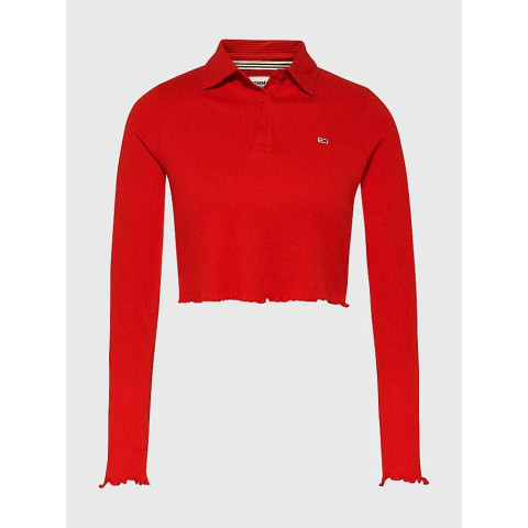 Polo Femme BABY CROP Rouge
