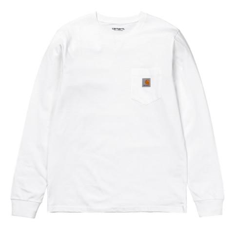 T-Shirt Manches Longues Homme POCKET Blanc
