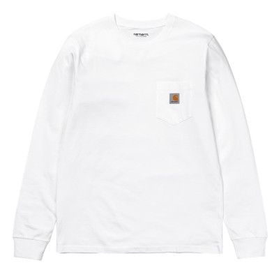 T-Shirt Manches Longues Homme POCKET Blanc