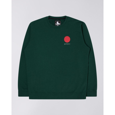Sweat homme EDWIN Japanese Sun Vert foncé