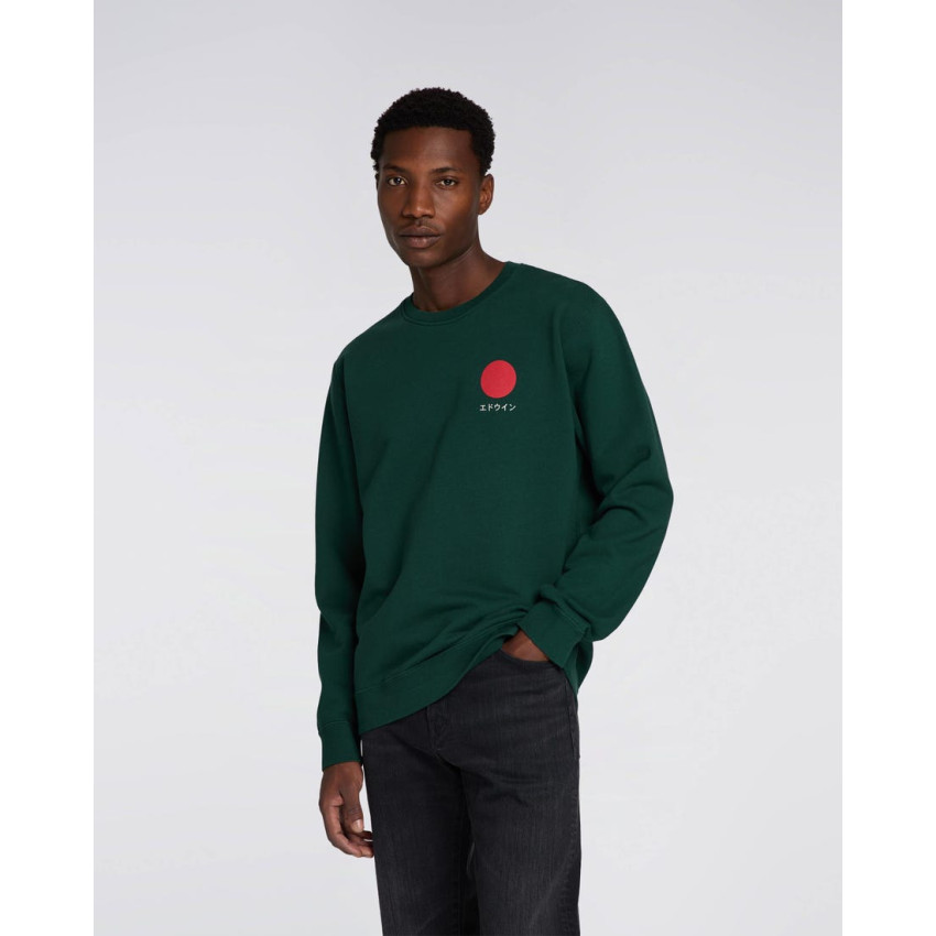 Sweat homme EDWIN Japanese Sun Vert foncé Cloane Vannes