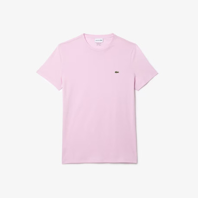 Tee-shirt à col rond Lacoste homme rose