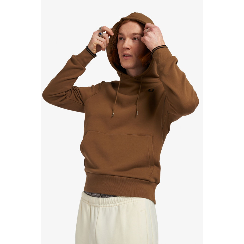 Sweat à capuche Homme Fred Perry camel Cloane Vannes