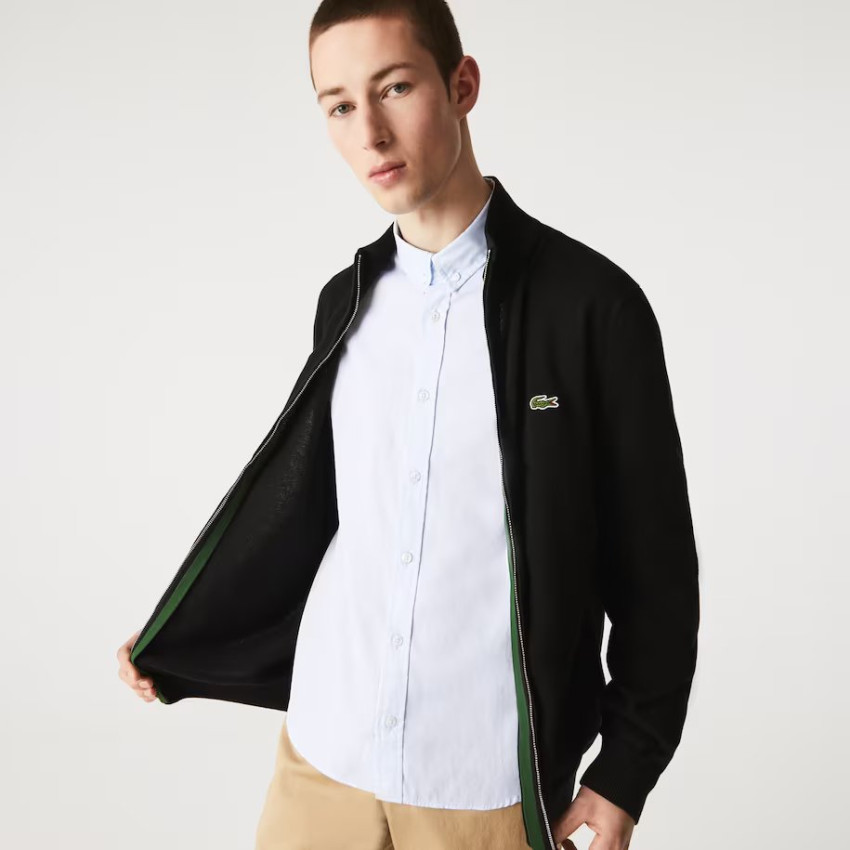 Lacoste Pull Zippé Noir Homme Cloane Vannes