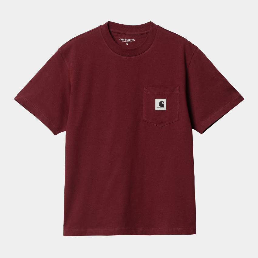 Tee-shirt Carhartt Wip Pocket Bordeaux Femme