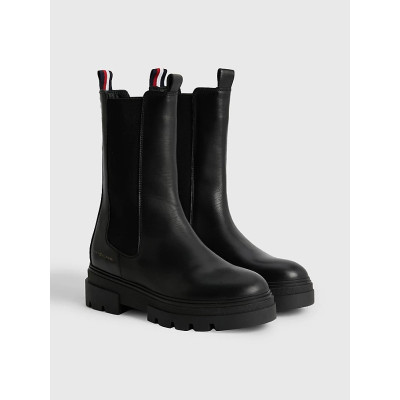 Tommy Hilfiger Bottines Chelsea femme Noir montantes en cuir Cloane Vannes