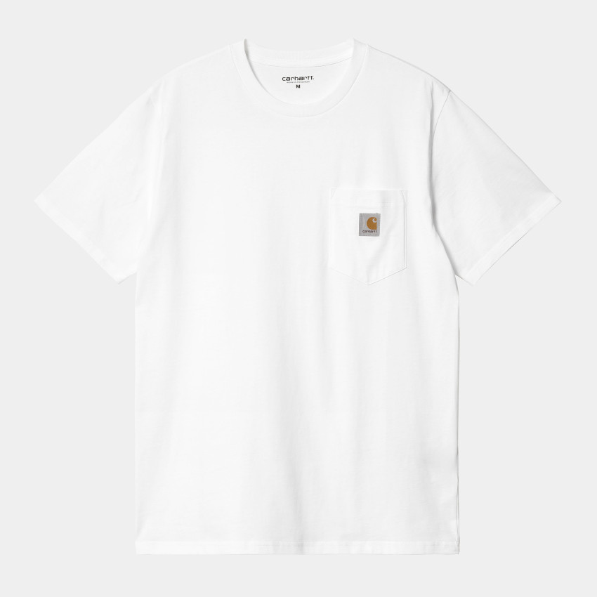 Tee shirt Carhartt Wip Homme Blanc Pocket S/S