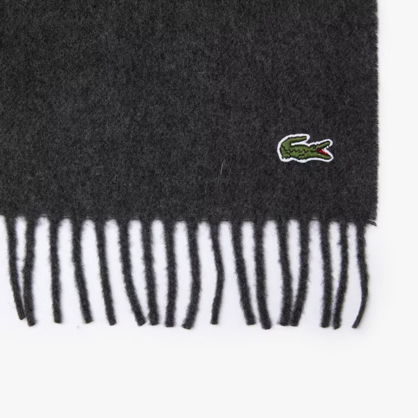 Echarpe en laine et cachemire Lacoste grise Cloane Vannes