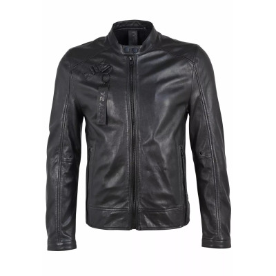 Blouson en cuir d'agneau Homme GIPSY 2.0 Noir Cloane Vannes