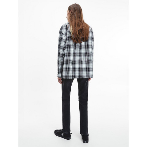Chemise à carreaux gris et noir Homme Calvin Klein Jeans Pocket Check Cloane Vannes