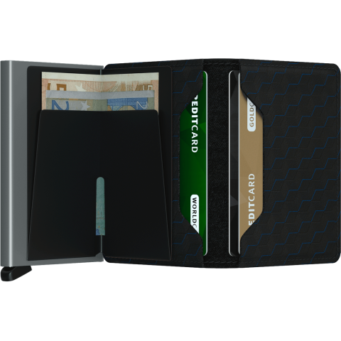 Porte Cartes Secrid Slimwallet Optical Black titanium Noir Cloane Vannes