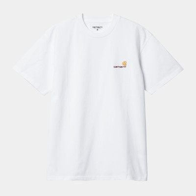 Tee Shirt Homme Carhartt Wip American Script Blanc Cloane Vannes