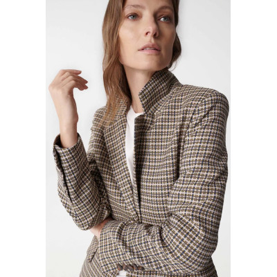 Manteau / Blazer Femme SALSA à Carreaux texturé Gris Cloane Vannes