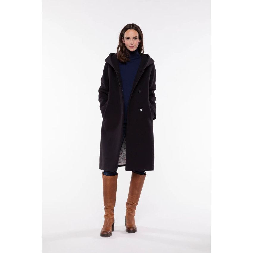 Manteau à Capuche Femme Trench & Coat VALONNE Bleu Marine Cloane Vannes