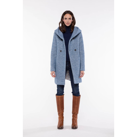 Manteau à Capuche Femme Trench & Coat RICOUX Bleu Cloane Vannes