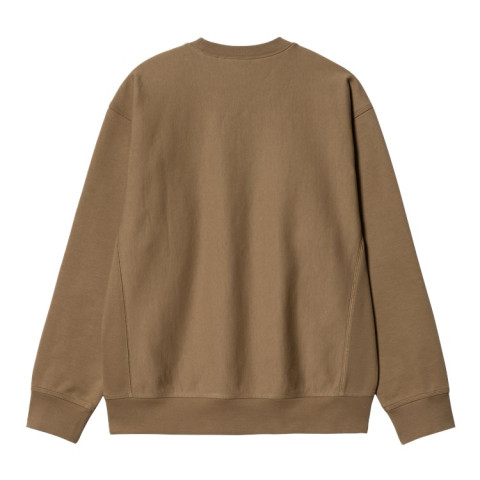 Sweatshirt Homme Carhartt Wip AMERICAN SCRIPT Marron Cloane Vannes