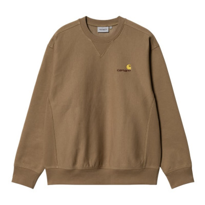 Sweatshirt Homme Carhartt Wip AMERICAN SCRIPT Marron Cloane Vannes