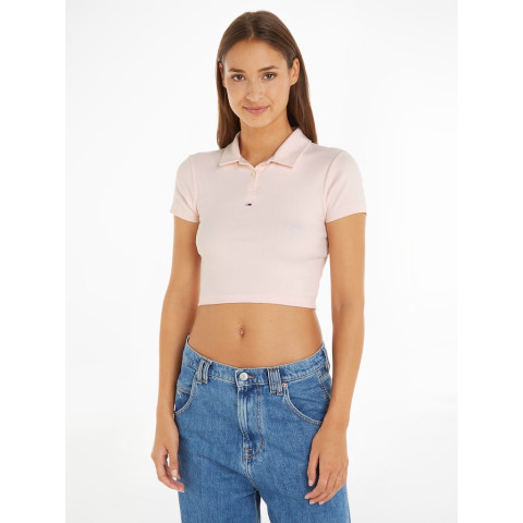 Polo Femme Tommy Hilfiger Jeans ESSENTIAL CROPPE Rose Cloane Vannes