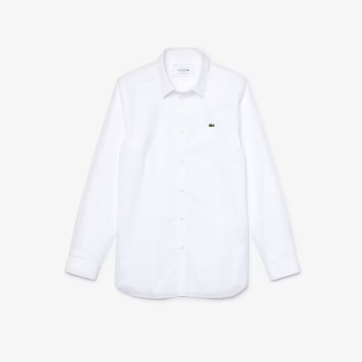 Chemise slim fit Homme LACOSTE Popeline Blanc Cloane Vannes