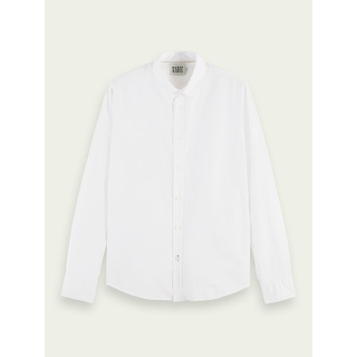 Chemise Homme SCOTCH & SODA Solid Essentiel Blanc Cloane Vannes