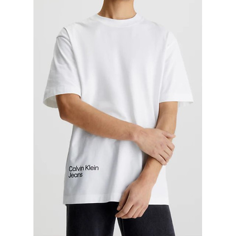 Tee-shirt Homme Calvin Klein BLURRED COLORED Blanc Cloane Vannes